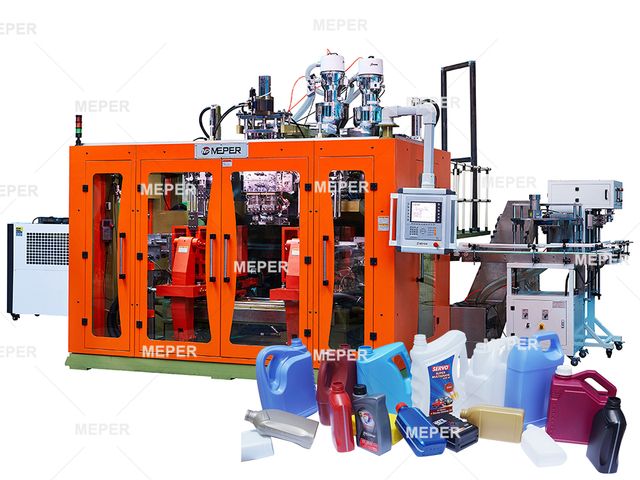 China Meper tawa capas extrusión soplado moldeo máquina para 1L 10L plato botella