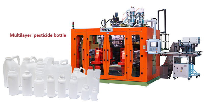 Meper soplado moldeo máquina para botellas de plaguicidas .