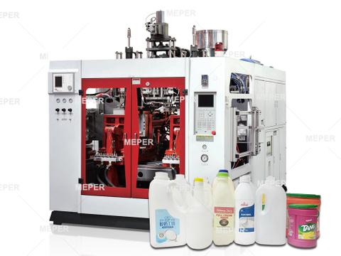 Meper extrusión soplado moldeo hacer máquina para leche jarra botella mp70f . 