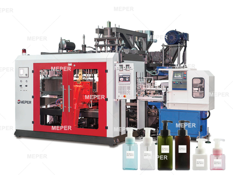 Meper PetG botella de champú 1 litro HDPE plástico jarra haciendo máquina multi cabezas extrusión soplado moldeo máquina 
