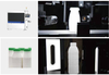 Sistema de detector visual para botellas de plástico ángulo de cuello jar hdpe barril tambores
