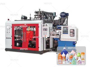 Meper MP90FS Huk etapa HDPE jarra extrusión soplado moldeo máquina con IML
